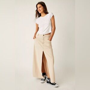 NEW Free people we the free Come As You Are Corduroy Maxi Skirt